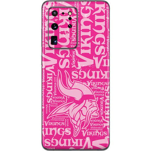 NFL Minnesota Vikings - Blast Pink Galaxy S20 Ultra 5G Skin